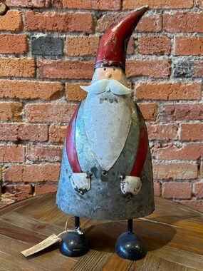 New handcrafted metal santa